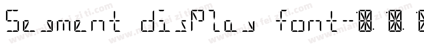 Segment display font字体转换